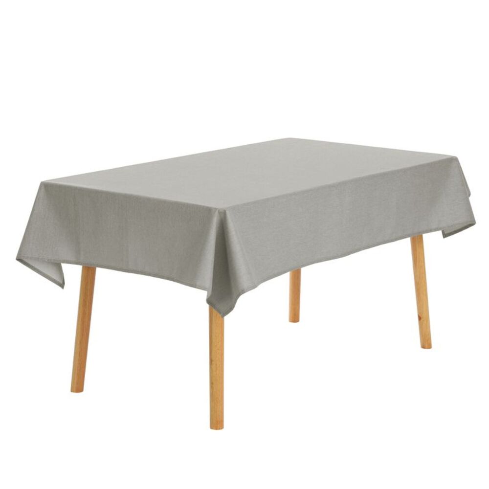 Wrinkle Resistant Tablecloth Linen Table Covers 47x63inch Gray